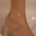 wholesale 925 Sterling Silver New Fun Butterfly Zircon Accent Versatile Ankle Chainins-0-1