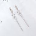 wholesale 925 Sterling Silver Earrings with a Gentle and Exquisite Temperament, Butterfly-Inlaid Diamond Drop Earrings for Women, Cross-Border Exclusive European and American Accessories-0-3