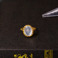 wholesale 925 Sterling Silver Source Factory Direct Sales Light Luxury White Butterfly Shell Crystal Double Stone Ring Wholesale Jewelry New Style-Oval White Shell Crystal Ring Hong Kong No. 17