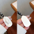 wholesale 999 Solid Silver Maitreya Buddha Guanyin Pendant, Solid Pure Silver, National Trend Buddhist Plaque, Auspicious Word Peace Plate, Handwoven Cord Necklace-0-16