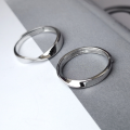 wholesale 925 Sterling Silver Mobius Ring for Women, Minimalist Japanese and Korean Style Student Couple Matching Rings for Engagement or Wedding, Engraved Adjustable Opening-0-1