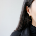 wholesale S925 Sterling Silver Gold-Plated Minimalist Hoop Earrings for Women-0-4