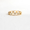 wholesale S925 Sterling Silver Gold-Plated Openwork Diamond Ring, a minimalist and trendy。-0-0