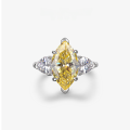 wholesale S925 Silver European and American Fashion Luxury Internet Celebrity Same Style High Carbon Diamond Marquise 8*14 Ring 3 Carats-0-0