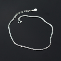 wholesale S925 silver anklet for women, Japanese-style minimalist starry sky design, elegant and girly, unique foot jewelry S2967-Gold&gt;925 silver anklet