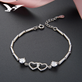 wholesale S925 Sterling Silver Embedded Zircon Korean New Style Simple and Fashionable Women's Bracelet Wholesale from Source Factory-0-0