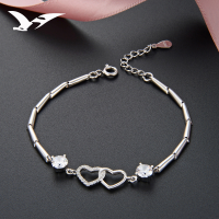 wholesale S925 Sterling Silver Embedded Zircon Korean New Style Simple and Fashionable Women's Bracelet Wholesale from Source Factory-Fashion Bracelet 925 Silver