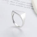 wholesale S925 Sterling Silver Trendy Euro-American Ins Style Geometric Triangle Ring Adjustable Openable Index Finger Ring for Women-0-0