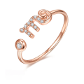 wholesale Rose gold, S925 sterling silver with moissanite fashion personality zodiac constellation rings for couples-0-10