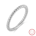 wholesale S925 Sterling Silver Gold Plated Rope Pattern Ring, Cross-Border Amazon-0-6
