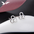 wholesale S925 Silver Korean Fashion Minimalist Fresh Student Earrings, Influencer Same Style Creative and Unique Women's Ear Studs Wholesale-0-0