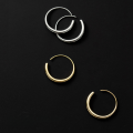 wholesale S925 Silver O-Shaped Smooth Line Ear Hook Circular Arc Drop Ear Loop Minimalist Elegant Earring G9647-0-1