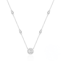 wholesale S925 Sterling Silver Classic Zircon Star Point Necklace, Korean Japanese Internet Celebrity Luxury Niche Design Versatile Collarbone Chain-0-4