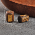 wholesale 925 Sterling Silver Gold-Plated Natural Agarwood Barrel Bead Old-Type Bead Pendant Necklace Extension Chain DIY Jewelry Accessories-0-19
