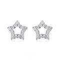wholesale 925 Sterling Silver Five-Pointed Star Earrings Star Stud Zircon Ins Light Luxury High-End Cross-Border Sterling Silver Earrings for Women-0-0