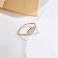 wholesale S925 Sterling Silver Japanese AGET* Same Style Minimalist Fashion Purple Pattern Irregular Drop Glue Ring for Women, Youth Model-0-0