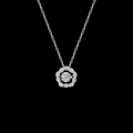 wholesale S925 Sterling Silver Maker's Floral Circle Necklace, Niche Design, Fashionable, Elegant, and Versatile Clavicle Chain Jewelry-0-3