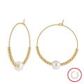 wholesale 14K Gold 925 Sterling Silver Earrings with Natural Baroque Pearls, Korean Fashion Minimalist Style, New Arrival in January 2024-0-0
