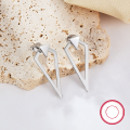 wholesale S925 Silver Cross-Border Hot Purchase Gold Triangle Geometric Ear Studs Fashion Minimalist Ins Style Women's Accessories-0-1