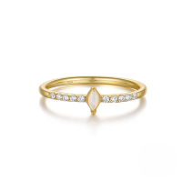 wholesale S925 Sterling Silver Elegant And Luxurious Geometric Round Zircon And Gemstone Engagement Ring, Popular In Europe And America-Gold-Style 8 8