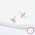 wholesale S925 Sterling Silver Ear Studs Lightning Setting Diamond Exquisite Small Stackable Minimalist Fashion Versatile Earrings Hot Selling in Europe and America-0-2