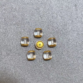 wholesale Gold-plated S925 silver popular crystal rainbow pill hamburger multi-gemstone round bead ancient gold spacer bead bracelet-0-1