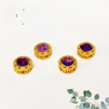 wholesale S925 gold-plated silver natural amethyst accessories handmade DIY semi-finished crystal jewelry bracelet necklace beads-0-6