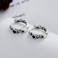 wholesale S925 sterling silver hollow-out pentagram earrings, simple and versatile, trendy ins-style Japanese and Korean-inspired women's earrings-0-1