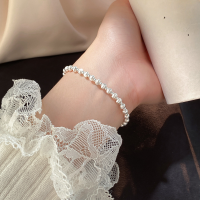 wholesale S925 Silver minimalist sweet ins-style niche design delicate cat-eye bead silver bead bracelet S7985-S925 Silver Bracelet>925 Silver