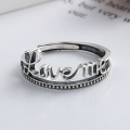 wholesale S925 Sterling Silver Creative Ins Korean Style Loveme English Word Versatile Adjustable Ring for Girlfriend-0-1