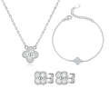 wholesale 925 Sterling Silver Four-Leaf Clover Bracelet with Ice-Cut High-Carbon Diamonds, Ins-Style Niche Premium Lucky Necklace-0-0