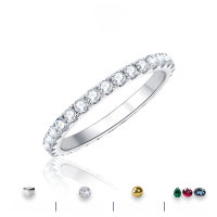 wholesale S925 Sterling Silver Cross-Border Hit Versatile Niche Full Pavé Moissanite Ring for Women, Minimalist Luxury Stackable Ring Wholesale-Silver Gypsophila (full ring with diamonds)  US size 5