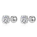 wholesale S925 Sterling Silver 3-6mm Zircon Stud Earrings, Light Luxury Fashion Advanced Sense Versatile Wholesale Earrings-0-4