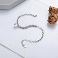 wholesale S925 Sterling Silver Retro Minimalist Chain Spherical Bracelet Ins French Minimalist Style Versatile Women's Hand Accessories-0-2