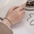 wholesale S925 sterling silver versatile round bead bracelet, luxurious bangle, stylish jewelry, cross-border new product, Women's Day gift-0-0