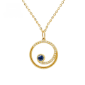 wholesale 18K Gold Japanese-style Niche Light Luxury Versatile Daily Wear High Sapphire Full-cut Diamond Necklace Jewelry Wholesale-0-0