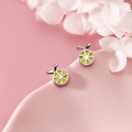 wholesale S925 silver nalan lemon earrings for women, Korean style cute summer fruit ear accessories G4486-0-4