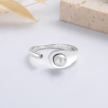 wholesale S925 silver fashionable minimalist Korean and Japanese imitation pearl ins-style cross-border trendy creative design open ring-0-4