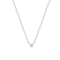 wholesale S925 Sterling Silver Super Sparkling Moissanite Classic Single Zircon Pendant Collarbone Chain, Korean Style Minimalist High-end Necklace For Women-0-4