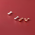 wholesale Metal material S925 silver small love ear studs sweet lady fresh student Korean style screw earrings G8607-0-0