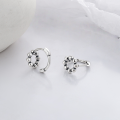 wholesale S925 Sterling Silver Minimalist Small Interlocking Bead Stud Earrings, Fresh Korean Style, Gentle and Versatile for Women-0-2
