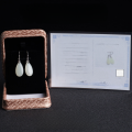 wholesale 925 Sterling Silver Inlaid with Hetian Jade Earrings, Hanfu Ear Accessories, Guofeng Ancient Style Jewelry, Large Water Drop Jade Ear Drops-0-2
