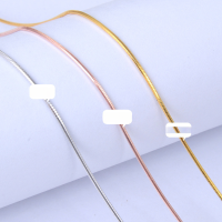 wholesale S925 Silver Polished 07 Octagonal Snake Chain Cross-Border Minimalist Hip-Hop Necklace-L050-0.7 Octagonal Snake Bone Chain 16 Inch - Gold &gt; 925 Silver