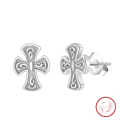 wholesale 925 silver new cross earrings for women, lightweight luxury, niche, high-end, stylish, versatile S92 earrings-0-4