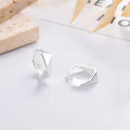 wholesale S925 Sterling Silver European and American Cross-Border Geometric Irregular Faceted Polygon Minimalist Elegant Earrings-0-1