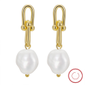 wholesale GPE Collection S925 Sterling Silver European and American Cross-Border Exquisite Earrings, Natural Freshwater Pearl Stud Earrings Wholesale-0-69