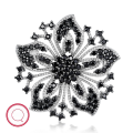 wholesale S925 Silver Vintage Luxury Versatile Brooch for Women Snowflake Full-Drill Color Zircon Cross-Border New Jewelry-0-4