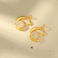 wholesale Gold-plated 925 ancient silver fittings inlaid with Hetian jade rabbit and butterfly drop handmade DIY jewelry accessories-0-10
