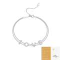 wholesale S925 silver fashion simple and elegant new LOVE letter-shaped moissanite trending bracelet for women-0-6