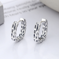 wholesale S925 Sterling Silver Cross-Border European and American Minimalist Two-Tone Fashion Urban Lady Ins Versatile Earrings-0-1